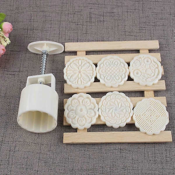 PIAO Månmånsform med 6 stämplar DIY Bakverktyg