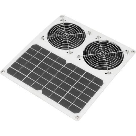 12-tommers vanntett dobbel 100W solcellepanelvifte for hønsehus og drivhus