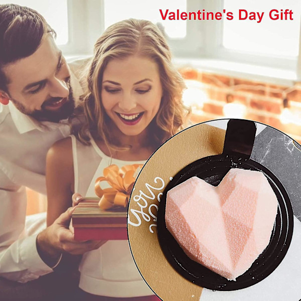 3D Hjerte Silikonform Valentinsdag Chokoladeforme Diamant Hjerte Bageform