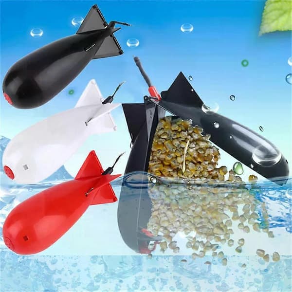 Karpefiskeri Raketfoder 14,5/19cm Spod Bomb Float Lokkemadsholder Pille Raketfoder Pille Fiskeri Fisketilbehør Red 14.5cm 20*6*5