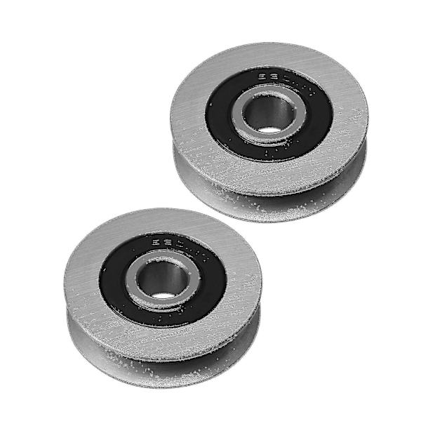Trinseruller, Blokke, Skiver 2 stk. U-formet Sporhjul 50mm Dia Leje Trinse Bæreevne 512kg