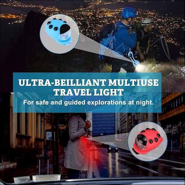 2 stk. LED-lys til barnescootere, Ipx5 vanntett LED-ryggsekklys, LED-advarselslys med 3 lysmoduser for barnescootere