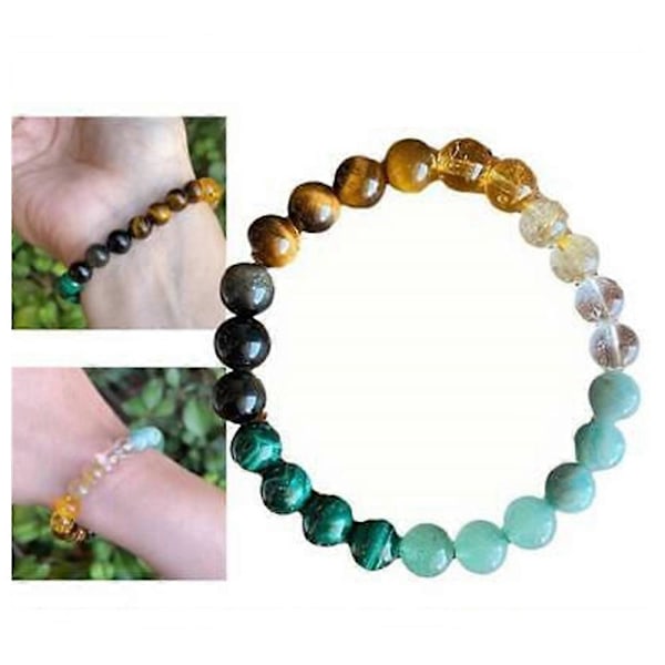 Bring Good Luck 8mm Natural Stone Tiger's Eye Bracelet Beaded Bracelet Women Men