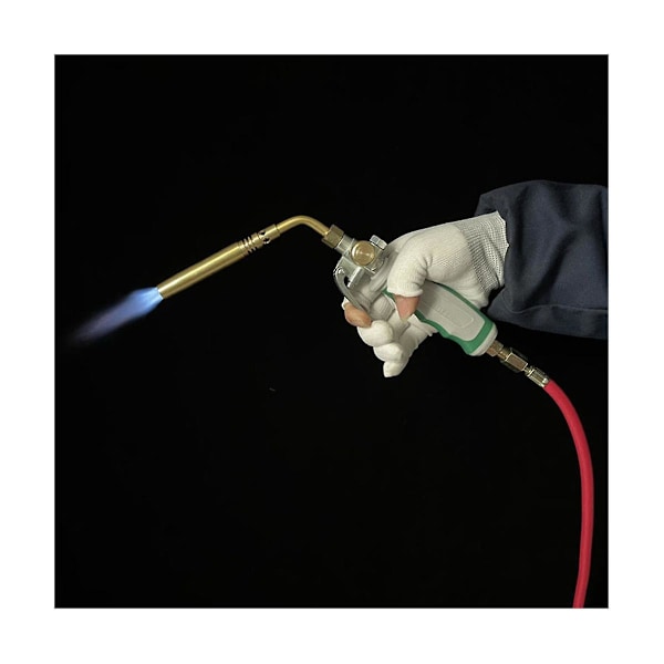 Profesjonell dobbelbryter lommelykt loddebrenner for propan gass 1,6m slange tenning gass flamme lodding
