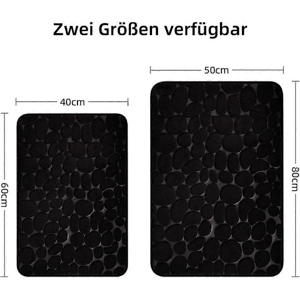 Bademåtte skridsikker memory foam bademåtte blød hyggelig polstret komfort holdbar luksus