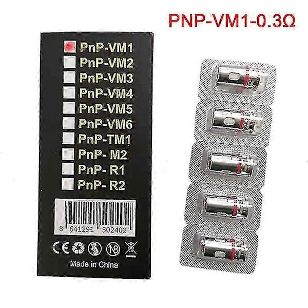 5 stk./æske Voopoo Pnp Coil Vm1/vm3/vm5/r1/m2atomisering Udskiftningskerne