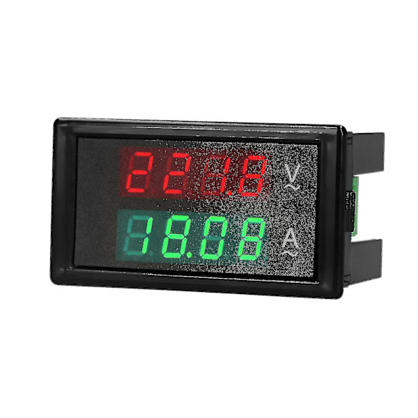 AC 80-300V 100A Digital Voltmeter Ammeter Amperage Tester Måler Grønn Rød LED Amp Dobbel Skjerm AC Panel Strømmåler Tester Med Strømtransformator
