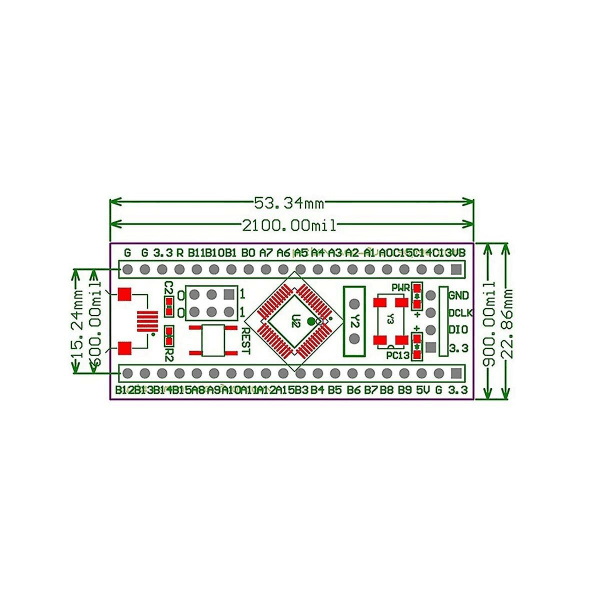 Stm32f103c6t6 Moduuli Arm Stm32 Minimi Järjestelmän Kehityskortti Diy-Sarjalle Ch32f103c8t6