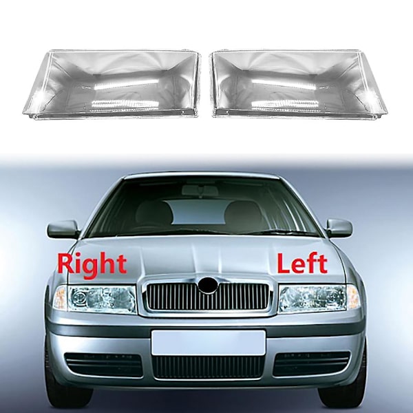 Skoda Octavia 2001 2002 2003 2004 Vasenpuoleinen Etuvalon Kotelo Lamppuvarjostin Läpinäkyvä Linssin Peite Etuvalon Peite