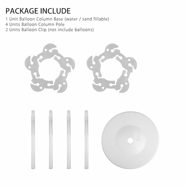 Stor Ballongbåge Set Kolonn Stativ Bas Ram Kit Födelsedag Bröllop Fest Dekor