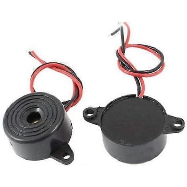 5 st DC 3-24v Elektronisk Larmsignal 85db Piezo Aktiv Larmsignal Elektronisk Larmsignal Ljudsignal Kontinuerligt Ljud Intermittent Pip - 23 * 12mm Svart