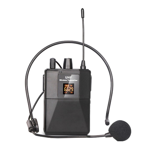 Trådlös UHF-lavaliermikrofon headset lapel-mikrofon bodypack-sändare mottagarefb ny