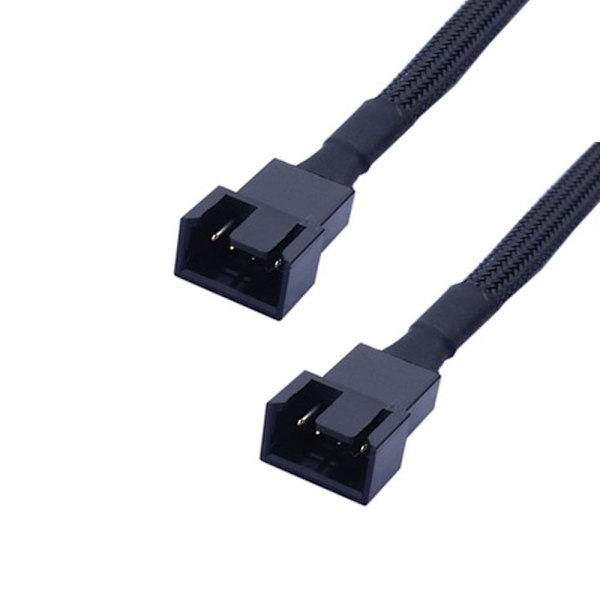 Dhrs Gebildet 10kpl 4-napainen PWM-tuulettimien jatkokaapeli liittimet punotulla suojuksella jatkokaapeli uros naaras (26,5 cm)