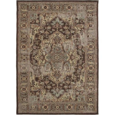 Brun orientalsk stuetæppe 110x160