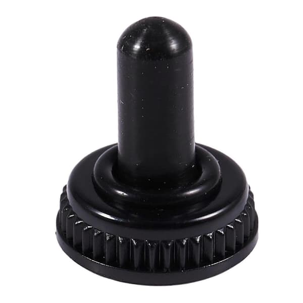 10 x vanntett vippebryterhette, svart gummi, 6 mm diameter