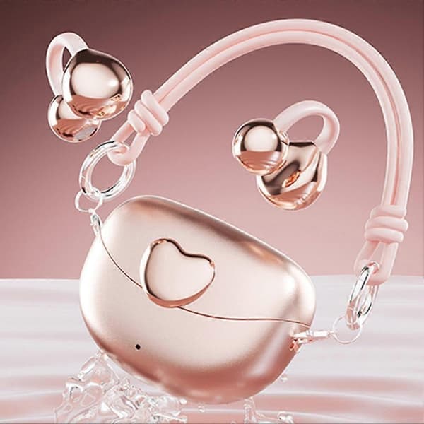 Open Ear Bluetooth-hörlurar - Hjärtklämma Design Stöder Smart Trådlös Lyssning Purple 1pcs