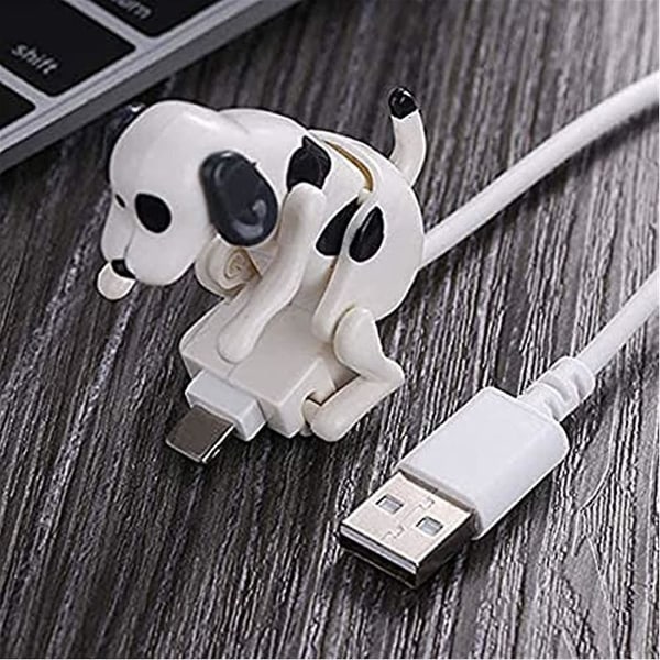Kulkukoiran latausjohto, Koiran lelu-älypuhelimen USB -kaapelilaturi, Mini-huppaava söpö Spot Dog Rogue -lelu, Hauska Koiran puhelinlaturi eri malleille