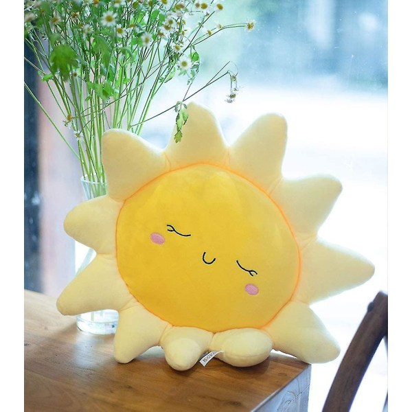 1 stk Sol Sky Pille 45 cm Plussj Tegneserie Animasjon Leke Bil Sofa Pute Pille Plussj Sofa Pute Pille Bil Nakkepute (sol)