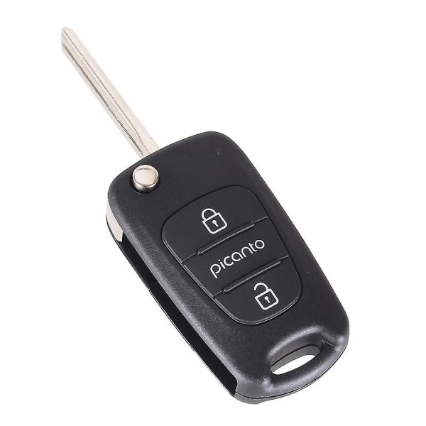 Funda de mando a distancia plegable con tapa para coche de 3 botones for Kia Picanto
