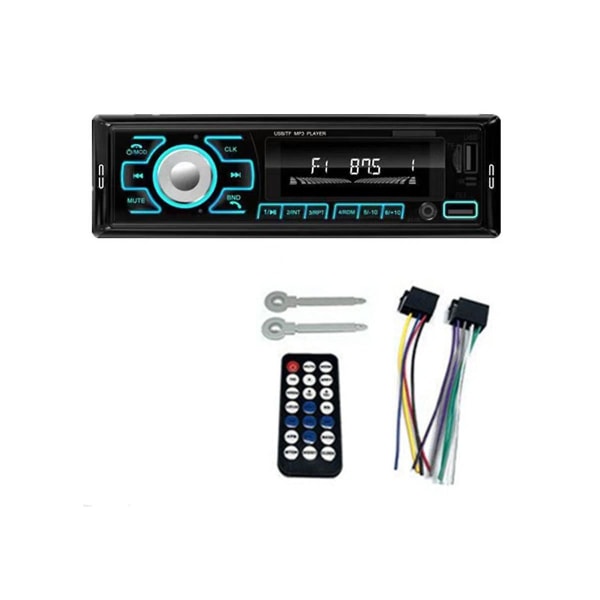 Ny 7 Fargerike Lys Fm Radio Bil Bluetooth 12v Mp3 spiller Kortspor U Disk Multimedia Radio