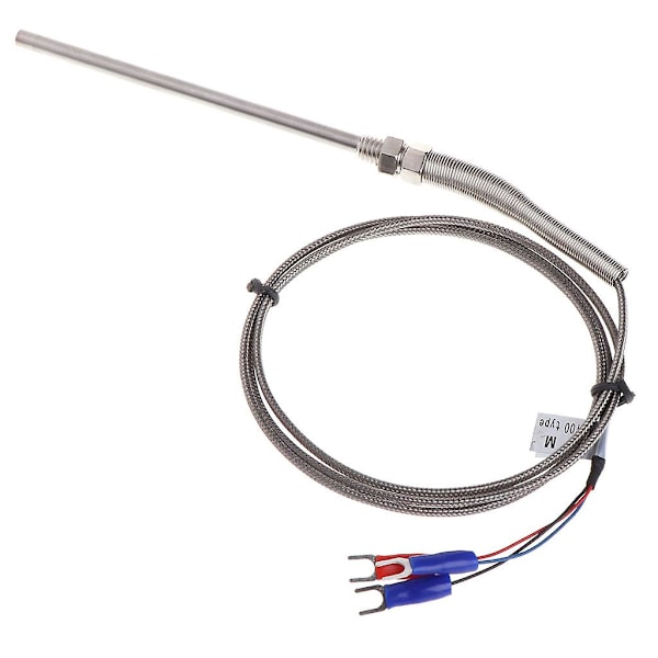Professionell 5mmx100mm Pt100 Termoelement M8 Skruvgänga Längd 1 Meter-prob