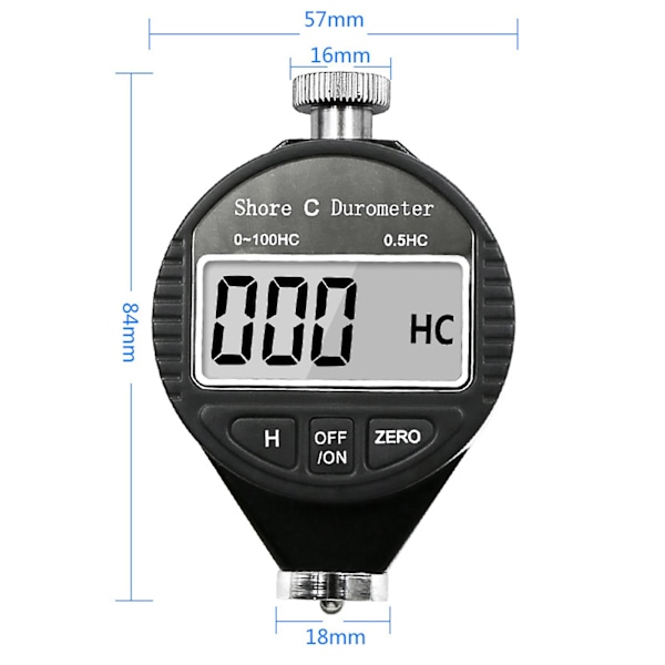 Digital Shore Durometer Sclerometer Gummi 0-100HD Hardhetsmåler Meter Ny js