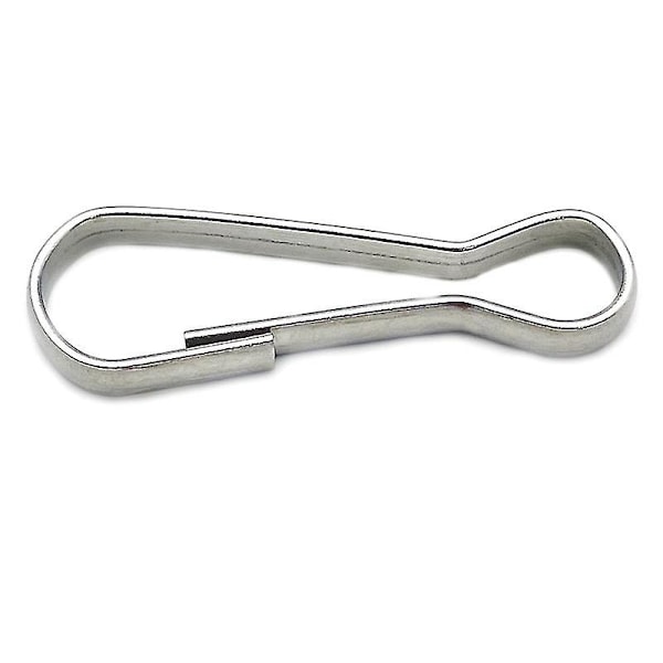 10 stk. Flagstangsklips i rustfrit stål, 5 cm, Premium båd Flagstangsklips Snaps Kroge Heavy Duty Spring Snaps Clips Metal Spring Lanyard Clips