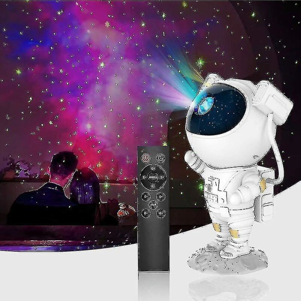 Astronaut Galaxy Projektor Stjernehimmel Natlys, Astronaut Stjerneprojektor Med Nebula, Timer Og Fjernbetjening, Stjernelampe Til Soveværelse Og Loft
