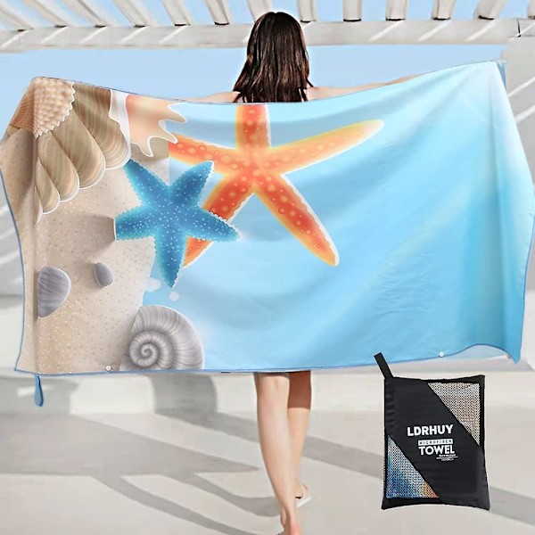 Sandproof Microfiber Beach Towel 160x80cm , Quick Dry Towels - Sauna Towel, Beach Towel , Large Towel, Travel Towel - Travel, Beach. (L001)