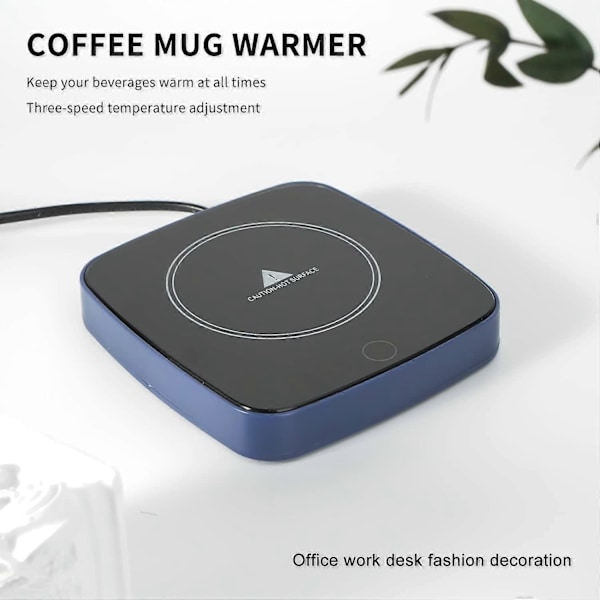 Koppvärmare, Elektrisk Muggvärmar med 3 Temperaturinställningar, 16W för Elektriska Muggar, Kaffe Värmar med Automatisk Avstängning Efter 12 Timmar