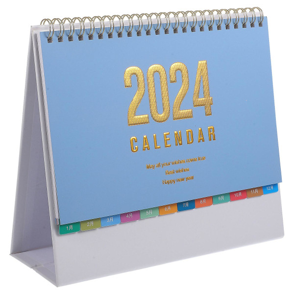 Skrivebords Kalender 2024 Månedlig Kalender Planlægger Kalender Fritstående Bordkalender Dekoration