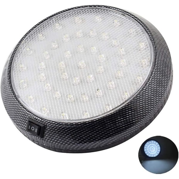46 LED Rund Taklampe For Bils Interiør 12V Caravan Bobil Bobil