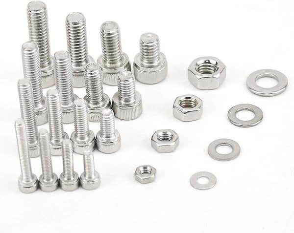 520 stk. M3 M4 M5 M6 Rustfritt Stål Sekskant Hode Knapp Socket Hode Kabel Bolter Skruer