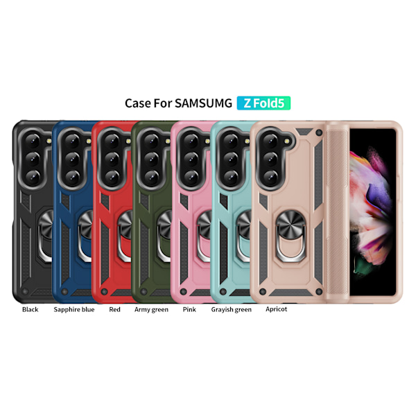 Ny Samsung Z Fold 5 Sergeant Mobiltelefon Etui Foldbar Bil Magnetisk Beskyttende Cover Anti-fald 4