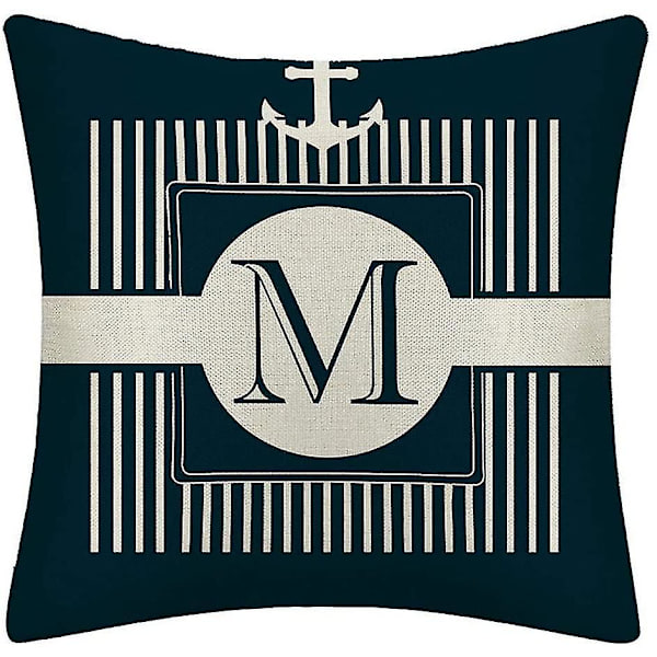 Färgglada Havstema Segelfartyg Ankar Design Kuddar Linne Bomull Kast Kuddfodral Mjukt Sängkläder Kuddfodral För Soffa 45 X 45 Cm, 5 Stycken