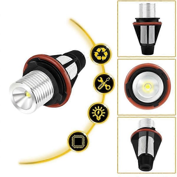 For Angel Eyes 5W E39 E60 Angel Eyes Tåkelys LED Frontlykter Kjørelys med Dekoding Hvitt Lys