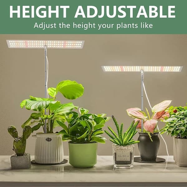 LED plantelys med 3 lysmoduser og 4 dimmenivåer.