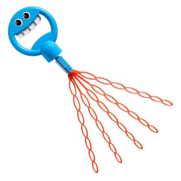 Smiley Bubble Wand med 10 förpackningar bubbelvätska* (blå)