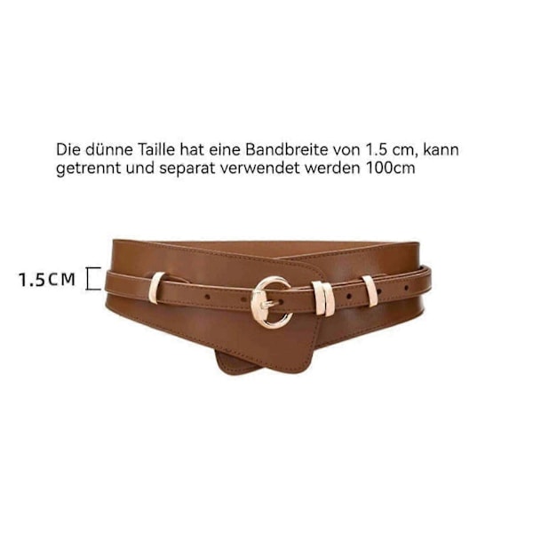 Bältesrem Midjebälte Midjebälte Bältesspänne Läderbälte för damer Modeaccessoar