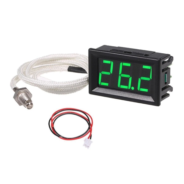 Industriel højtemperatur K-type M6 termoelement termometer Dc12v -30-800 Digital temperatur M