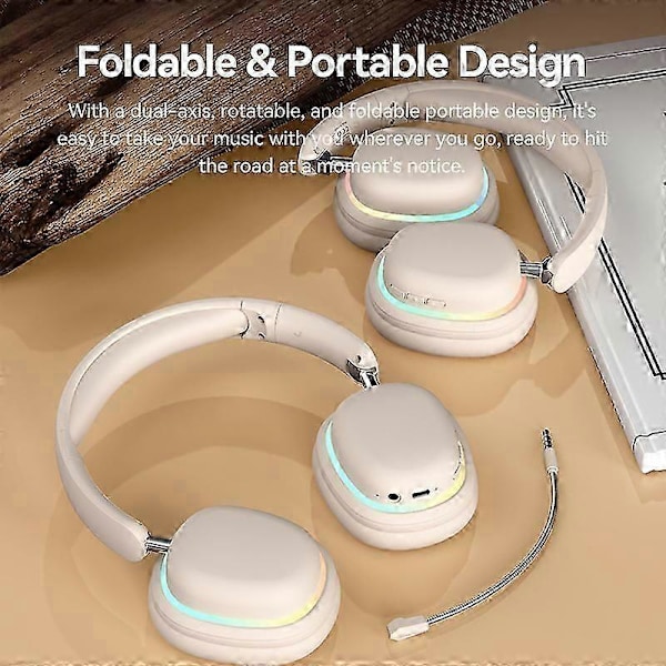 Trådlöst Gamingheadset för PS5, PS4, PC, Switch, Mac med Bluetooth 5.3