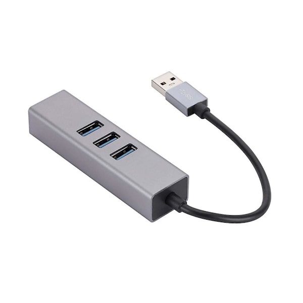 Alumiiniseos USB Gigabit-verkkokortti 3 porttia 3.0 Hub USB RJ45 Gigabit-verkkokortti Ethernet Ad