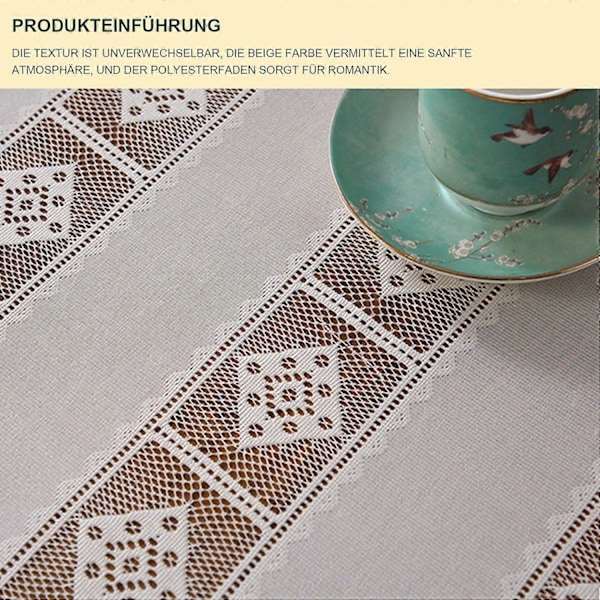 Bordsduk vävd ihålig bohemisk stil tofs matbordsduk halkfri elegant stilfull