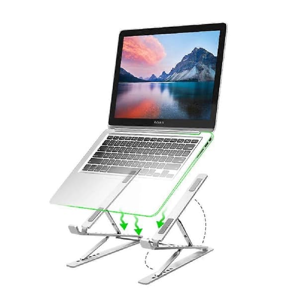 N8 Sammenleggbart løftende laptopstativ i aluminiumslegering Silver