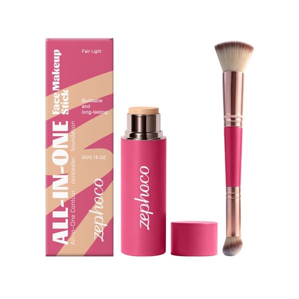 5g/æske Zephoco Multifunktionel Makeup Stick Sæt (Lys Elfenbenshvid)
