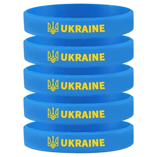 Ukraina Emblem Armband Ukraina Patriotic Gift Ukrainska Silikon handled