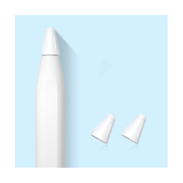 Til 1/2. 10 stk. Silikoneudskiftning blyantspidser Cover Touchscreen Stylus Pen Etui, mælkehvid