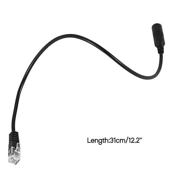 3,5 mm plugg til RJ9 telefon headset for hjemme- og kontortelefon adapterkabel