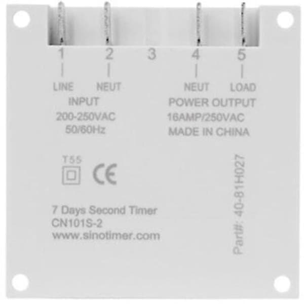 12V LCD Digital Timer med 1 sekunds interval, 7-ugers programmerbar relætimer CN101S