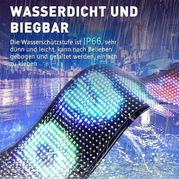 Opplyst vindusbilde LED programmerbart digitalt skilt 7 x 17cm display design belysning